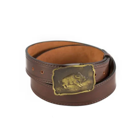 Lovački kaiš sa lovačkim motivom blanc