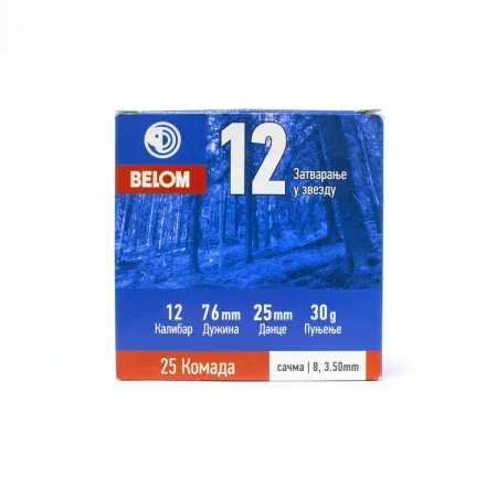 Lovački patroni belom 12/76/25 sač 8-mag