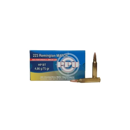 Karabinski metak ppu .223 remington ht+p bt 4.47g/69g match